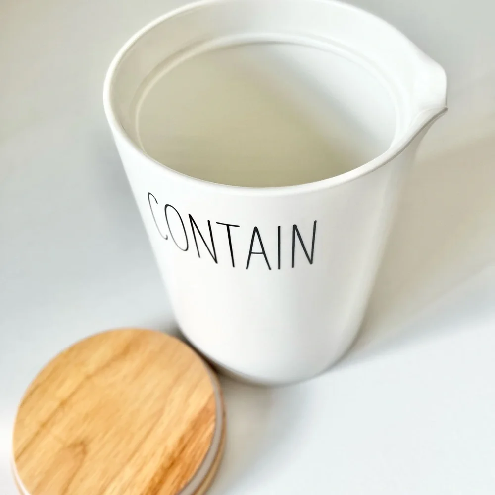 West Elm CONTAIN Container with Wood Lid Spout